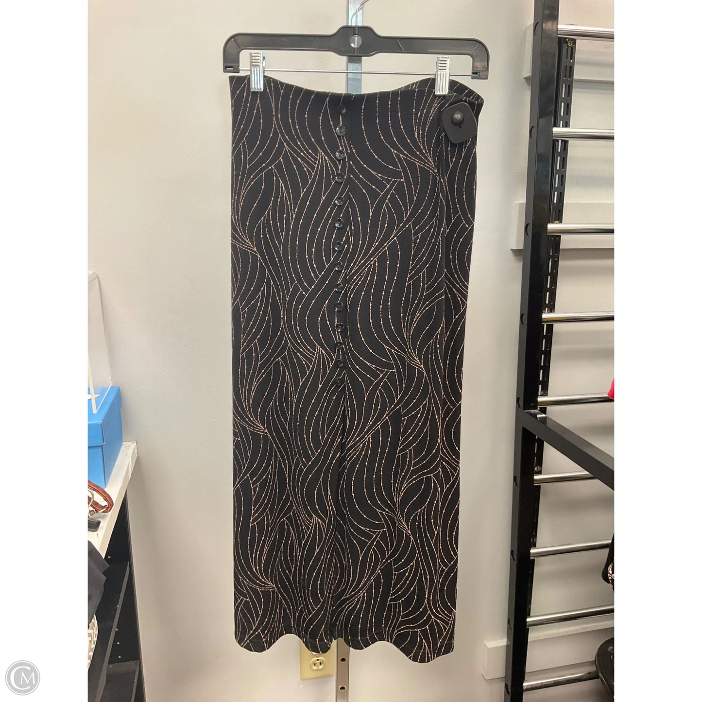 Skirt Midi By Briggs In Black & Cream, Size: S