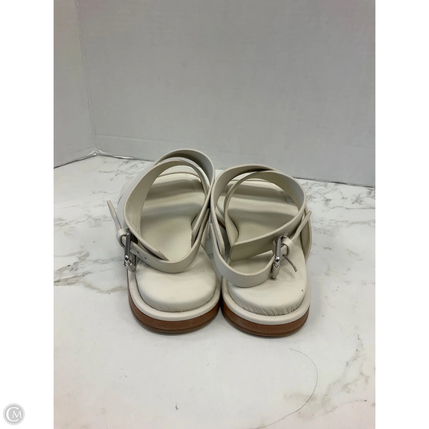 Sandals Flats By Donna Karan In Cream, Size: 8.5