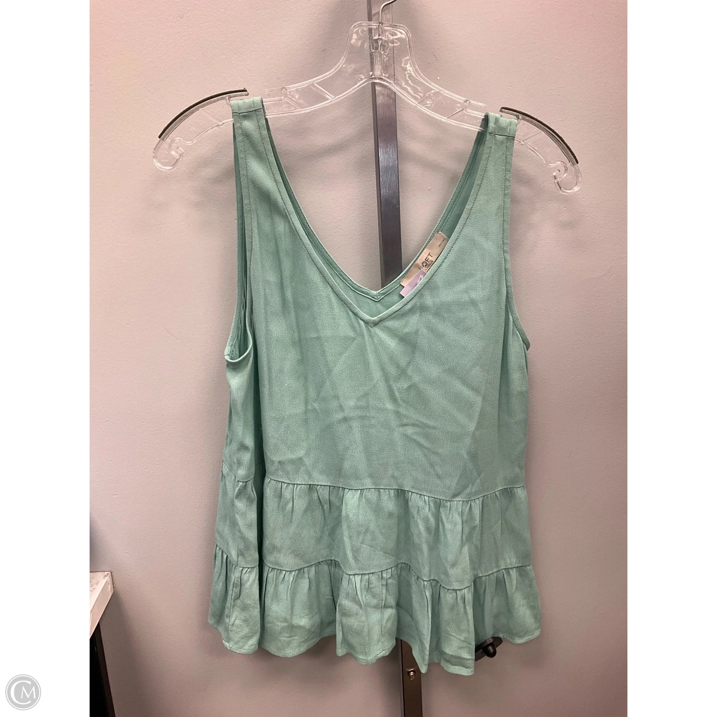 Top Sleeveless By Loft In Teal, Size: Mp