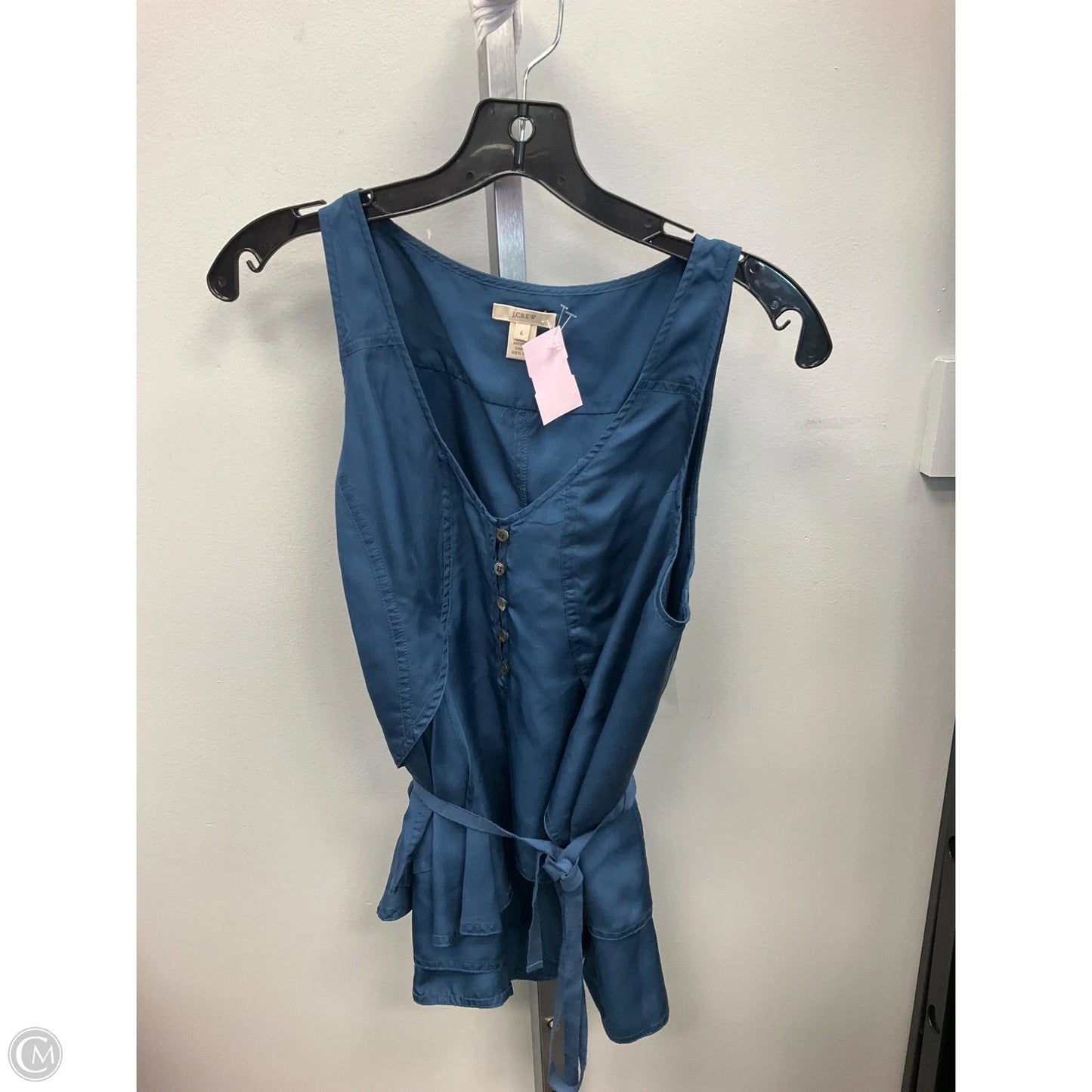 Top Sleeveless By J. Crew In Blue, Size: 6