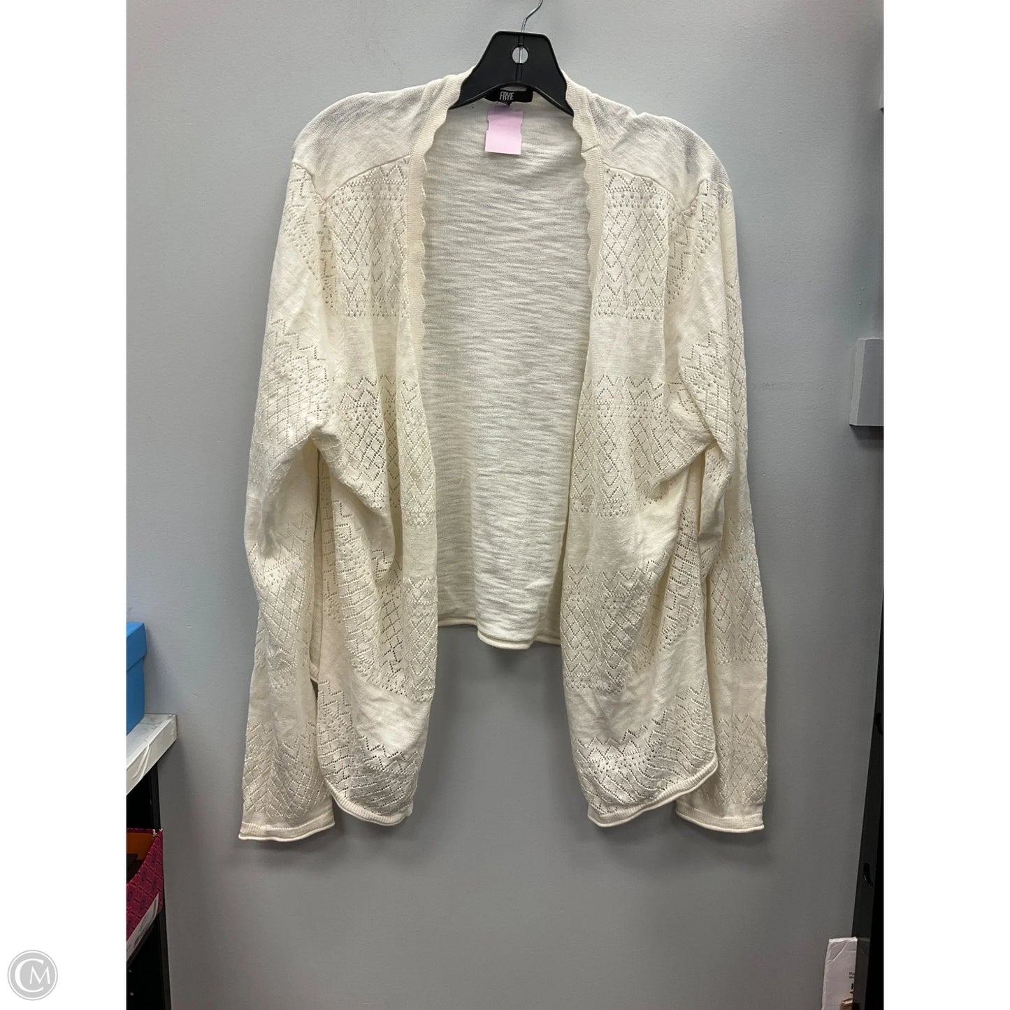Cardigan Designer By Frye In Cream, Size: Xxl