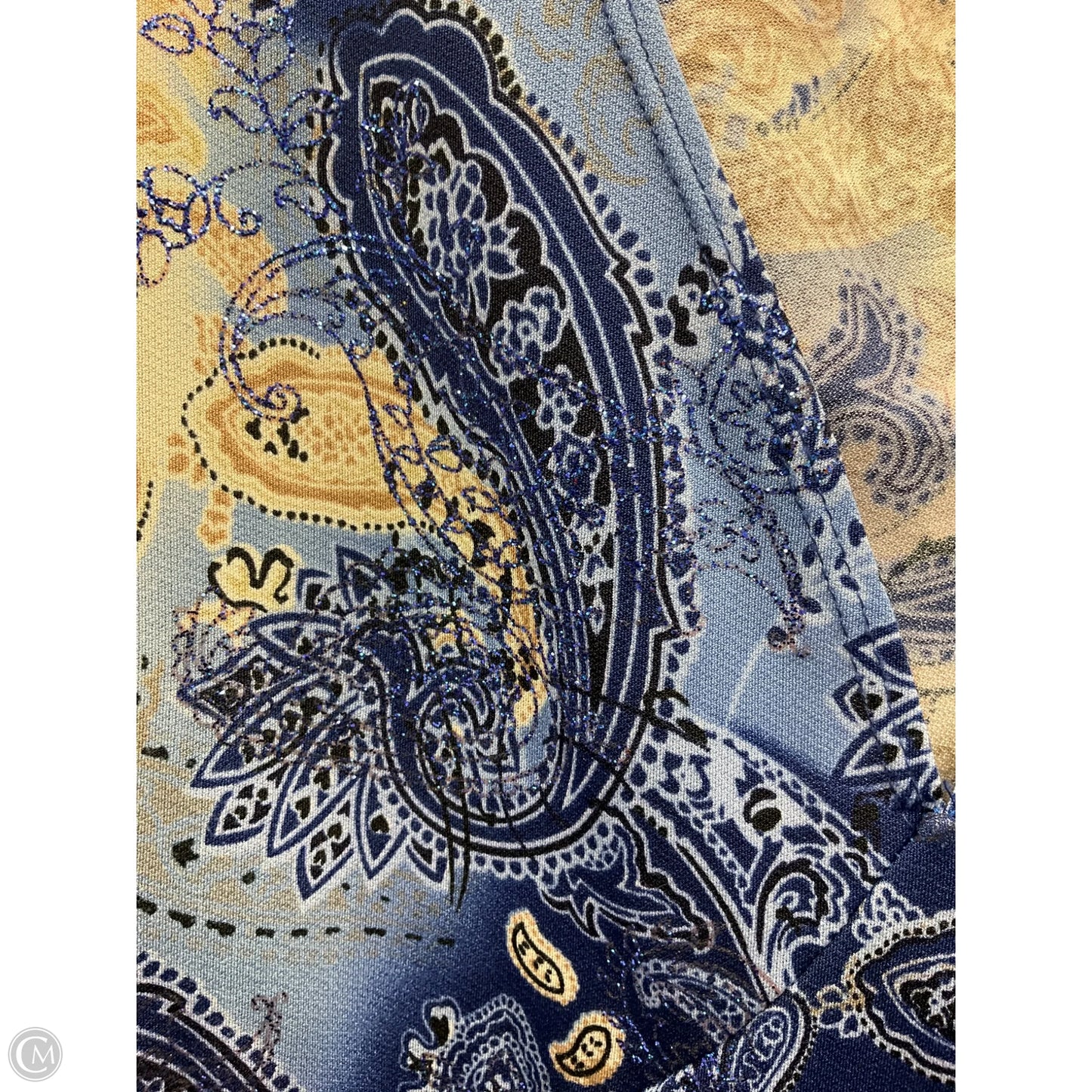 Top Short Sleeve By Mkm Designs In Paisley Print, Size: 1x