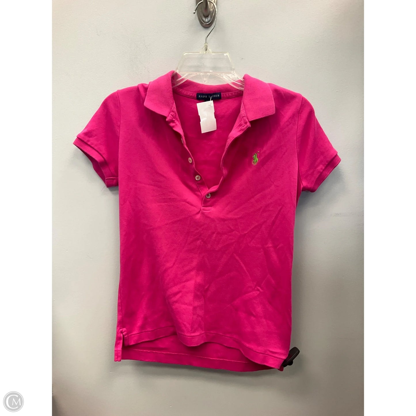 Top Short Sleeve By Ralph Lauren In Pink, Size: M