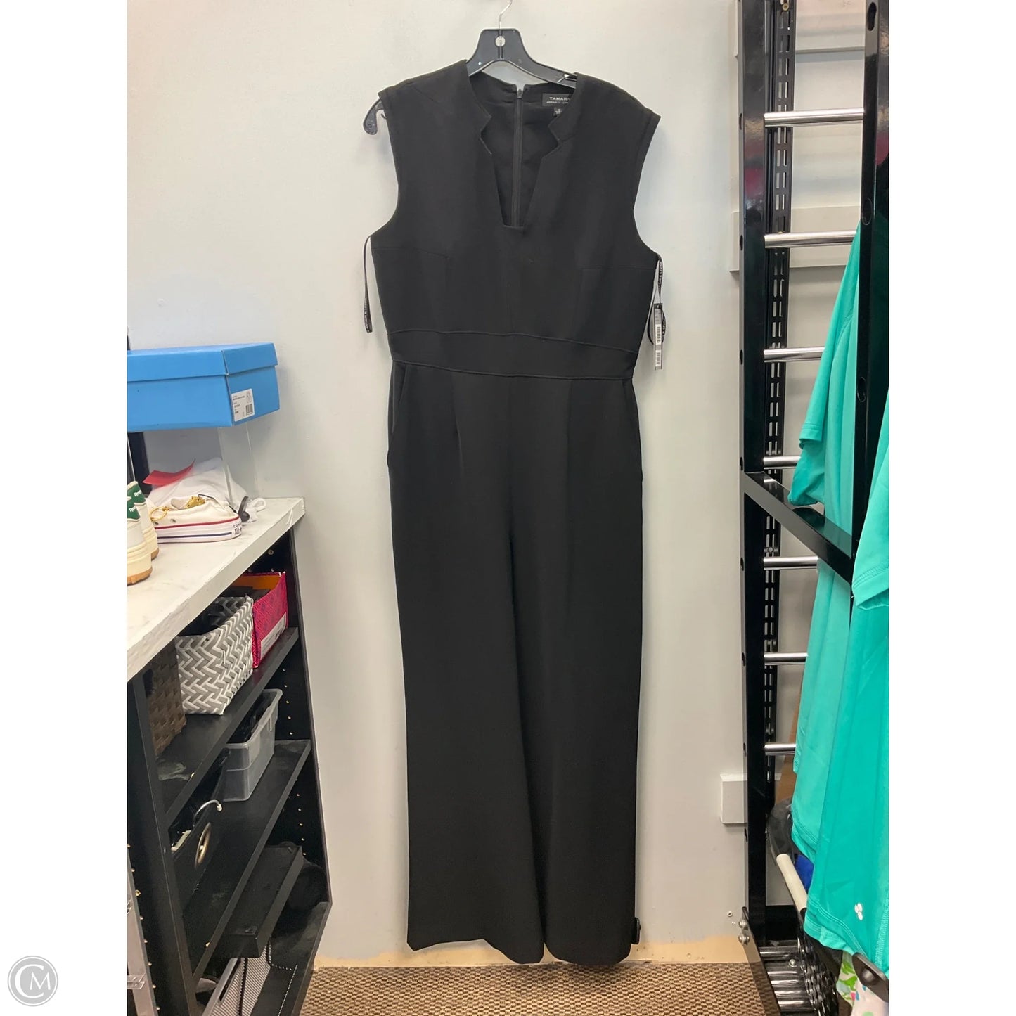 Jumpsuit By Tahari By Arthur Levine In Black, Size: 12