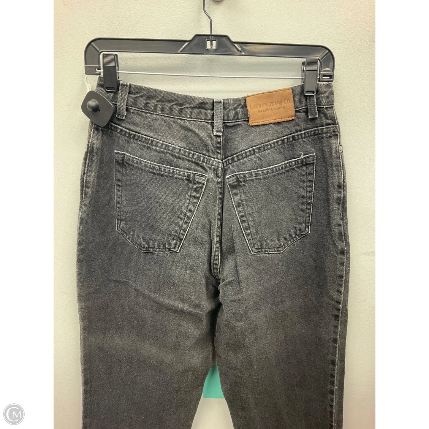 Jeans Straight By Lauren By Ralph Lauren In Black Denim, Size: 10p