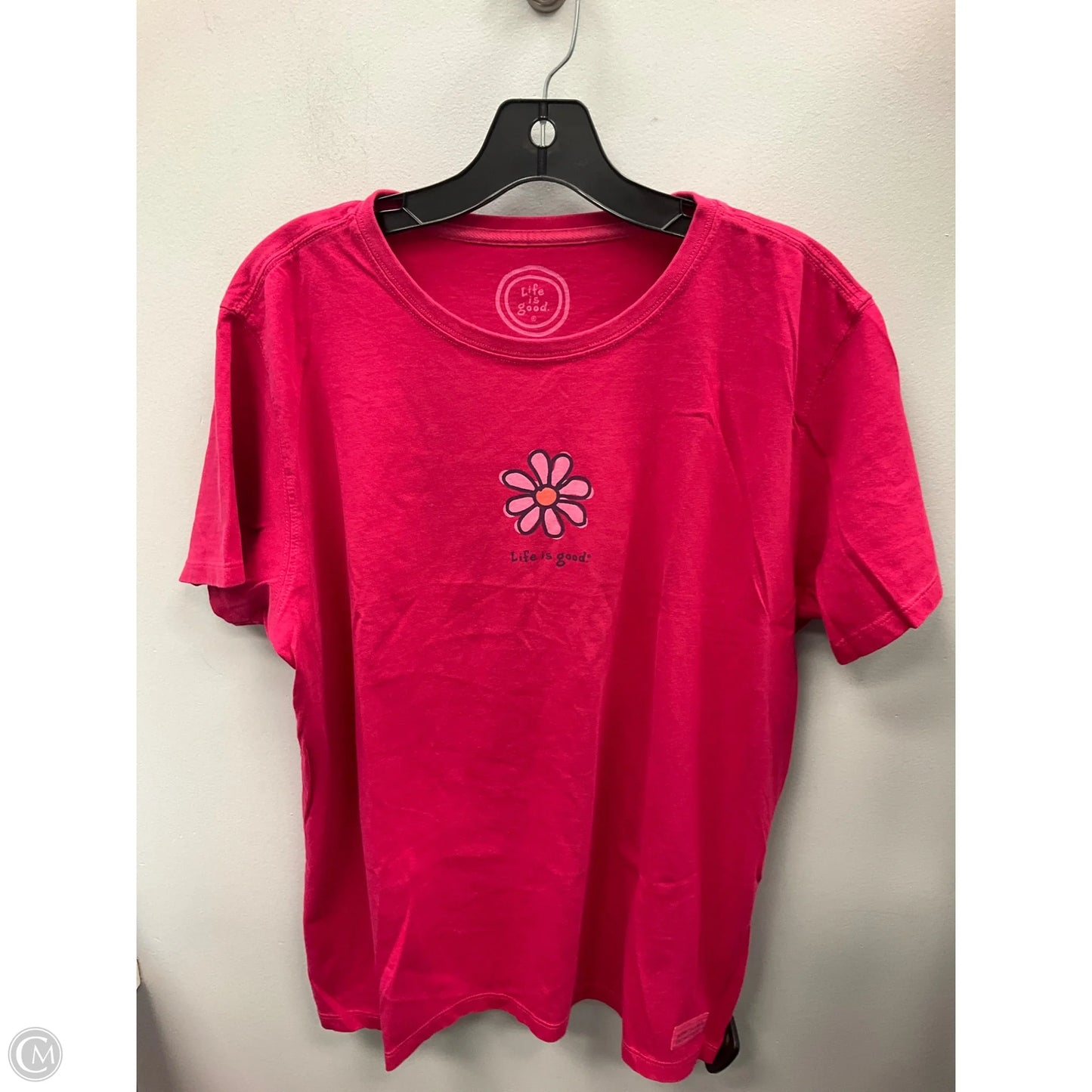 Top Short Sleeve Basic By Life Is Good In Pink, Size: L