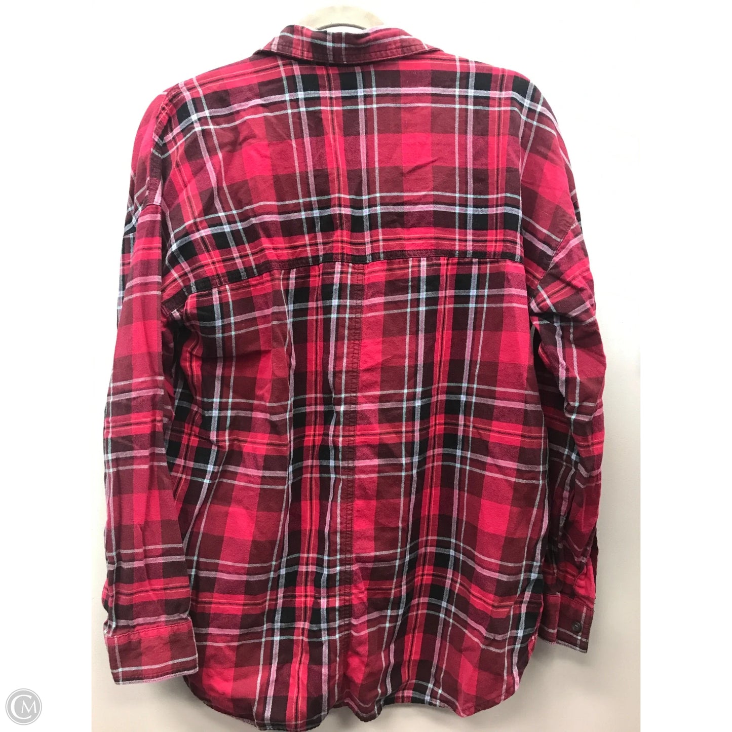 Top Long Sleeve By Old Navy In Plaid Pattern, Size: L