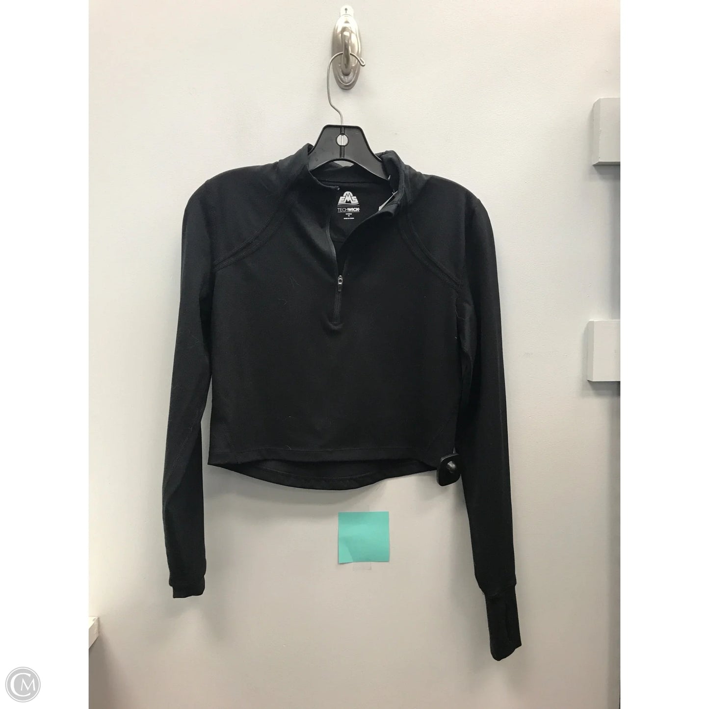 Athletic Top Long Sleeve Collar By Cmc In Black, Size: Xs