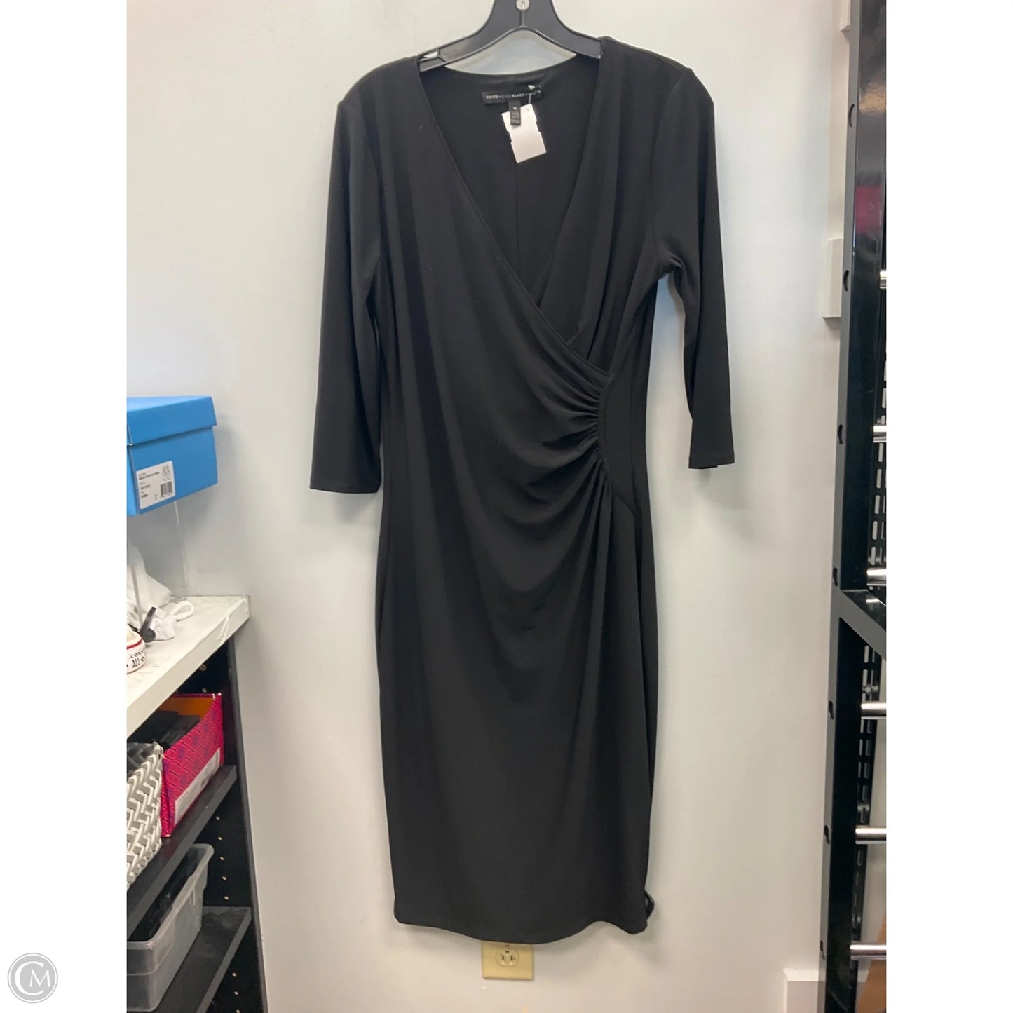 Dress Party Midi By White House Black Market In Black, Size: M