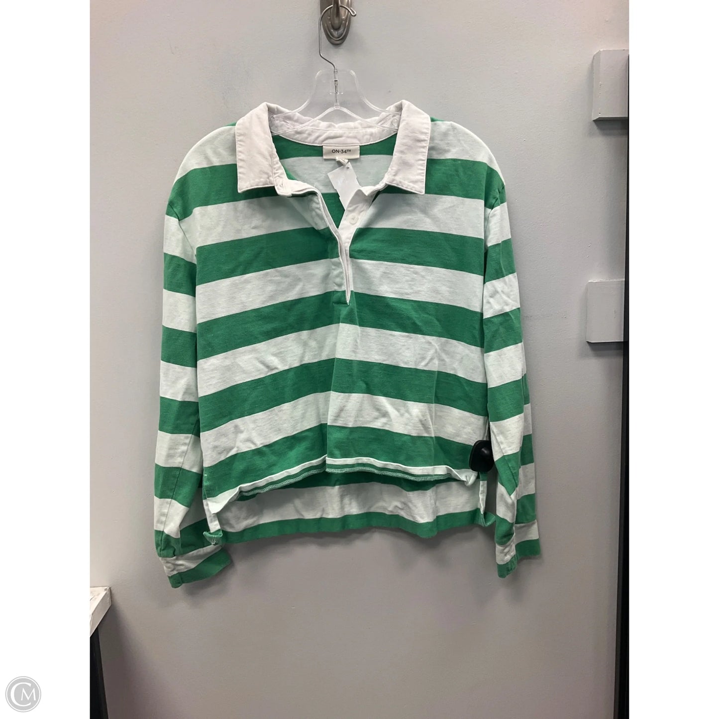 Top Long Sleeve By On 34th In Striped Pattern, Size: L