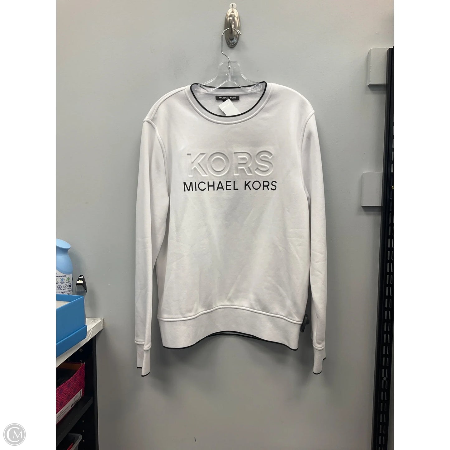Sweater Designer By Michael Kors In White, Size: L