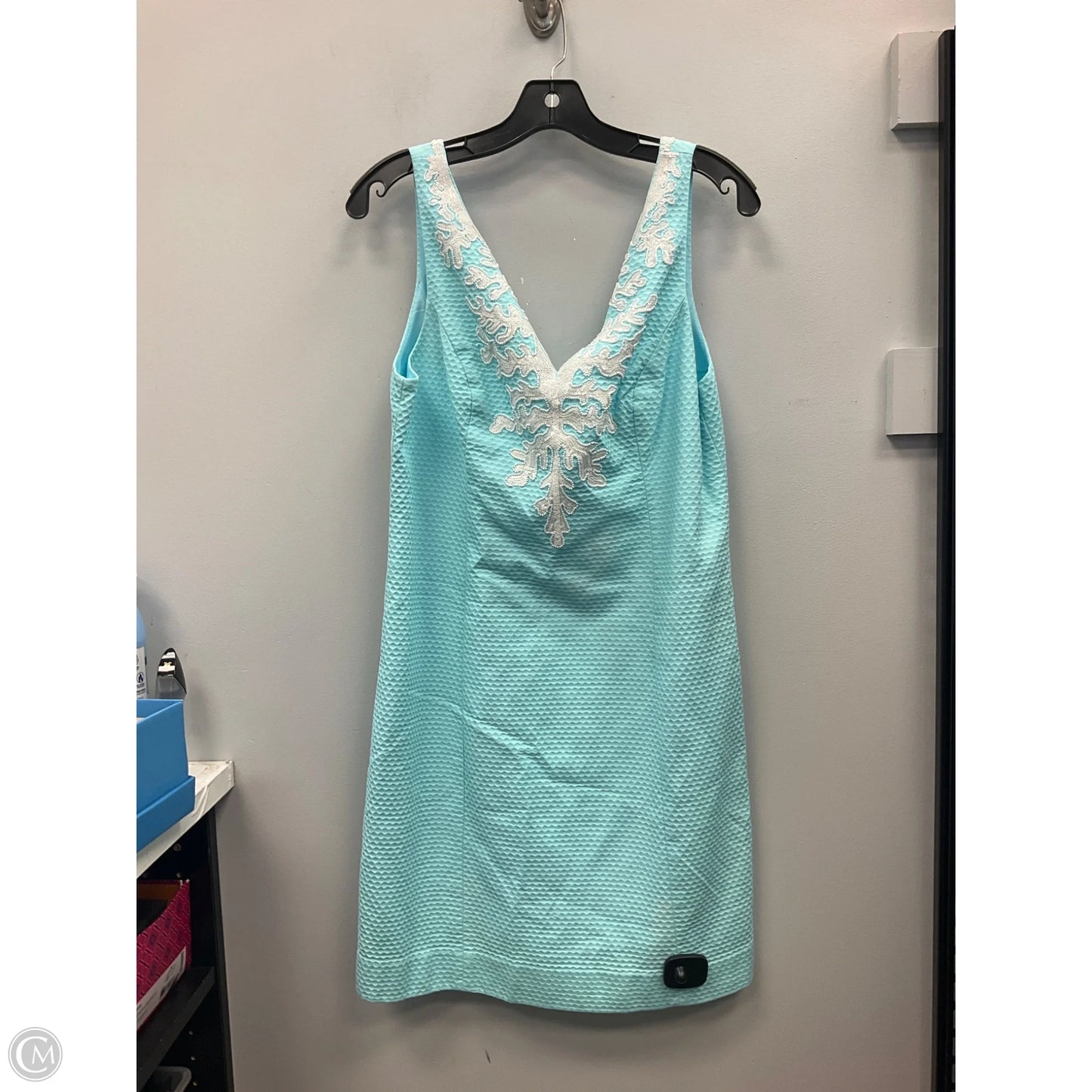 Dress Designer By Lilly Pulitzer In Blue & White, Size: 10