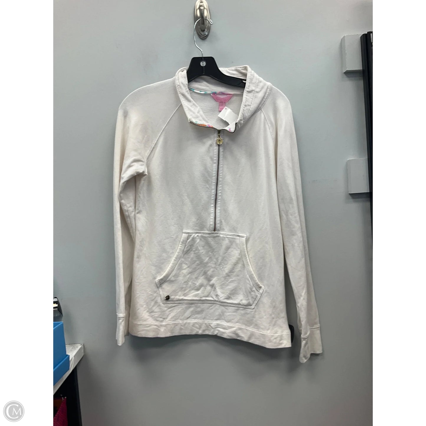 Top Long Sleeve Designer By Lilly Pulitzer In White, Size: M