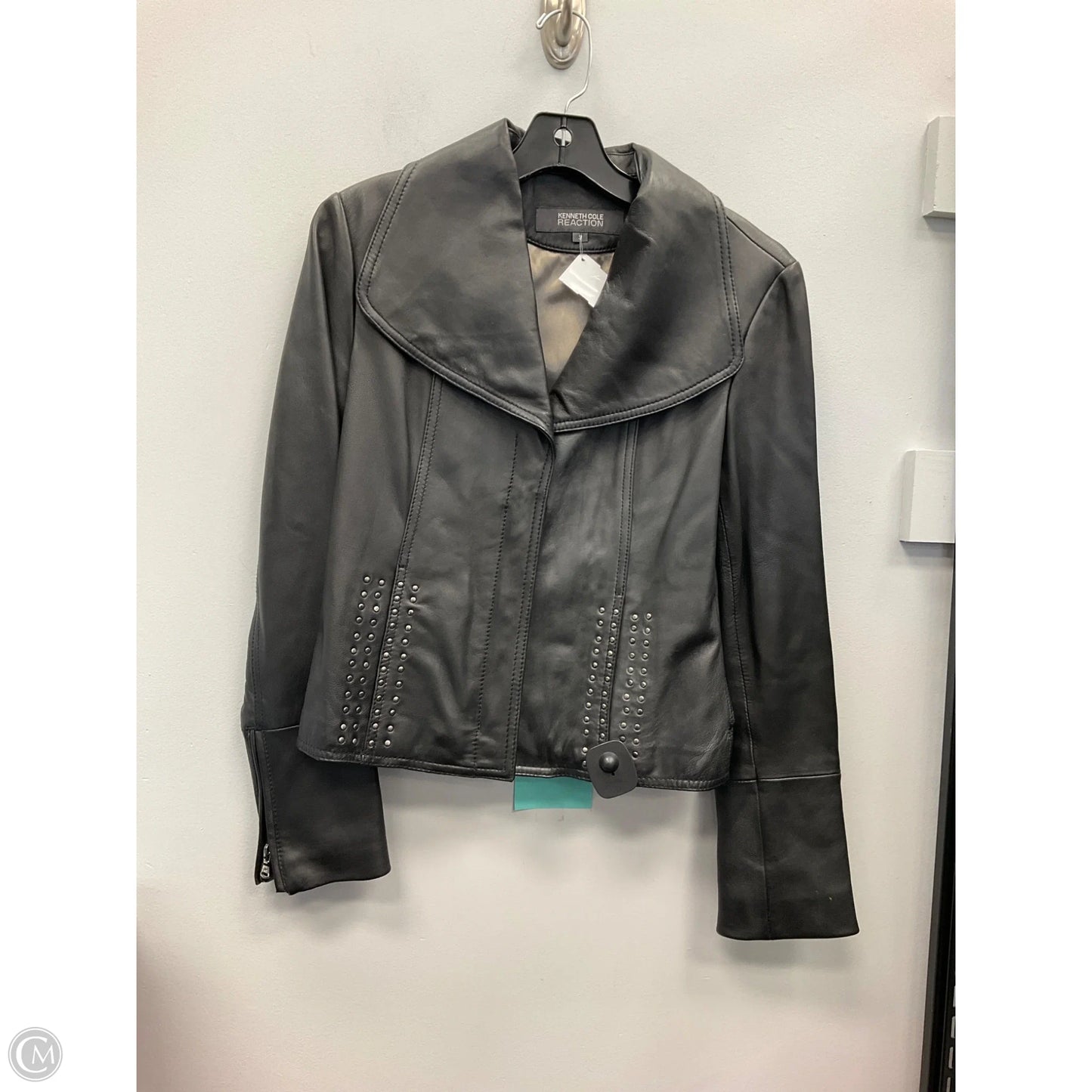 Jacket Leather By Kenneth Cole Reaction In Black, Size: S