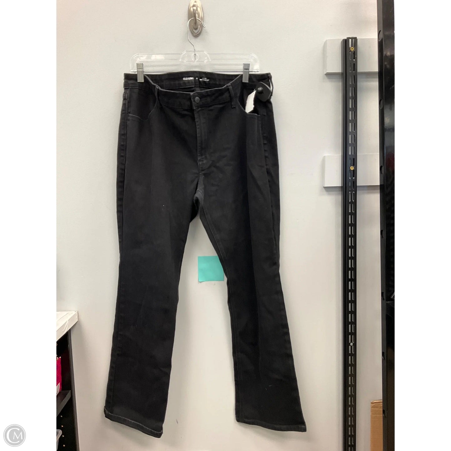 Jeans Boot Cut By Old Navy In Black Denim, Size: 16