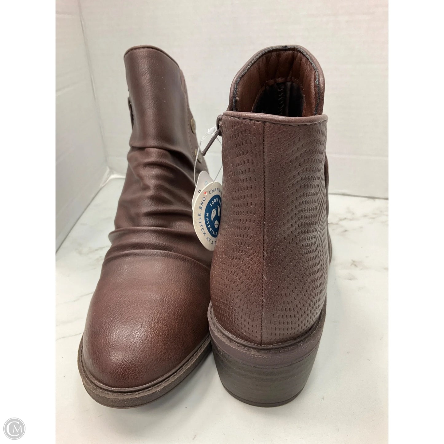 Boots Ankle Heels By Bare Traps In Brown, Size: 8