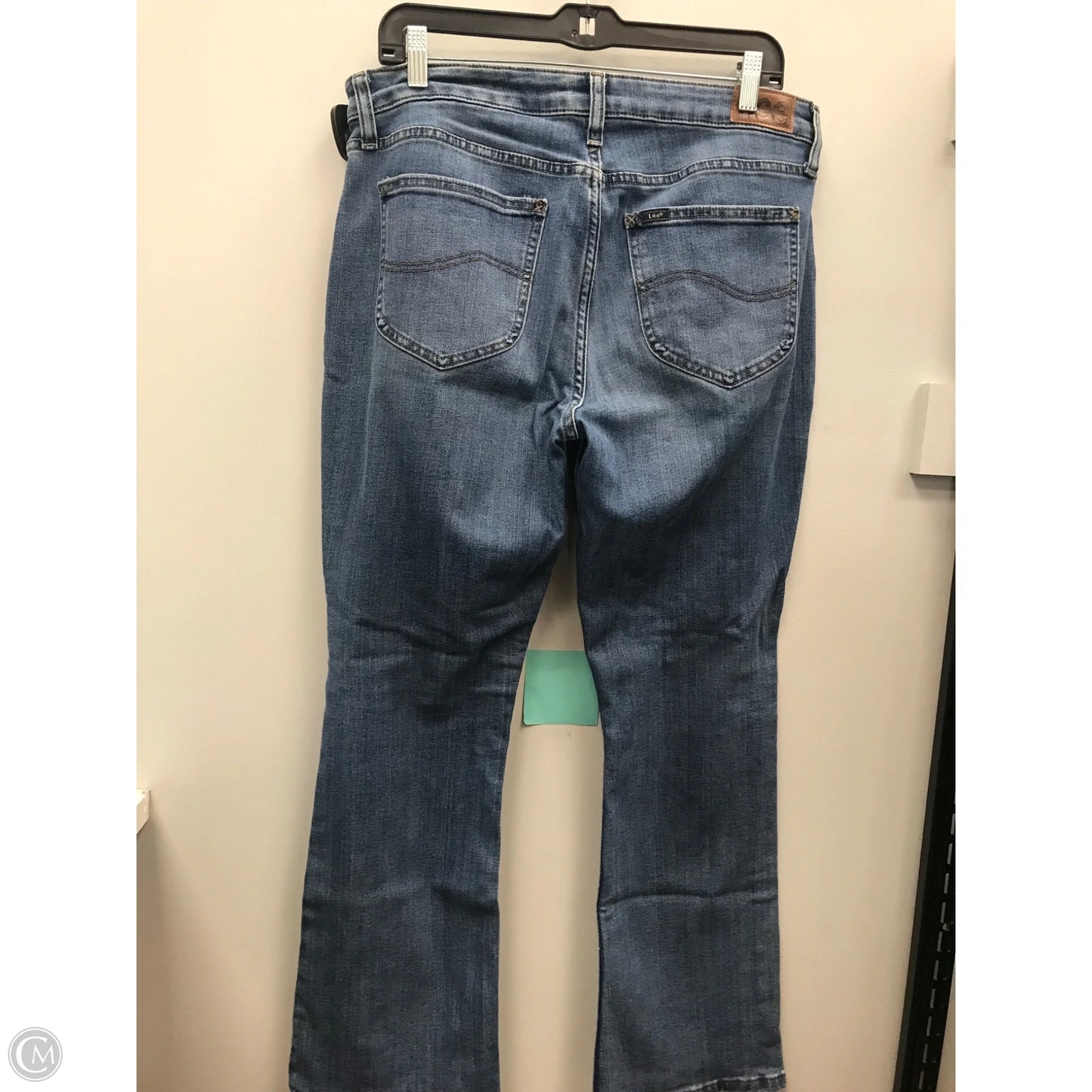 Jeans Boot Cut By Lee In Blue Denim, Size: 14p