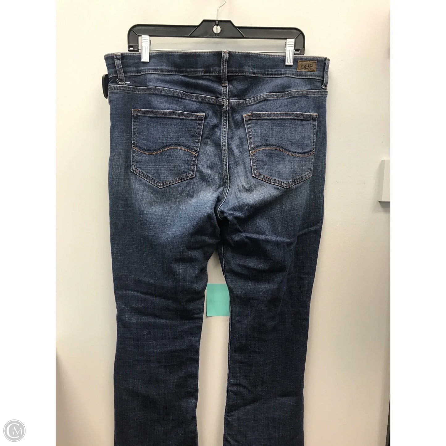 Jeans Boot Cut By Lee In Blue Denim, Size: 14p