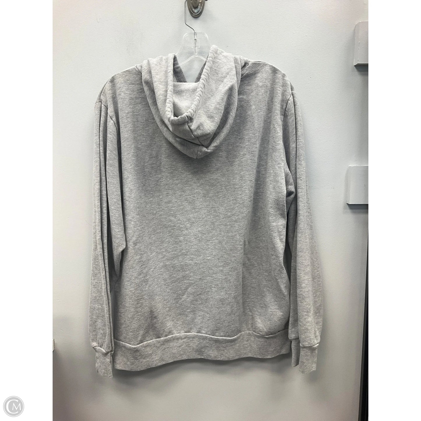 Sweatshirt Hoodie By Disney In Grey, Size: L