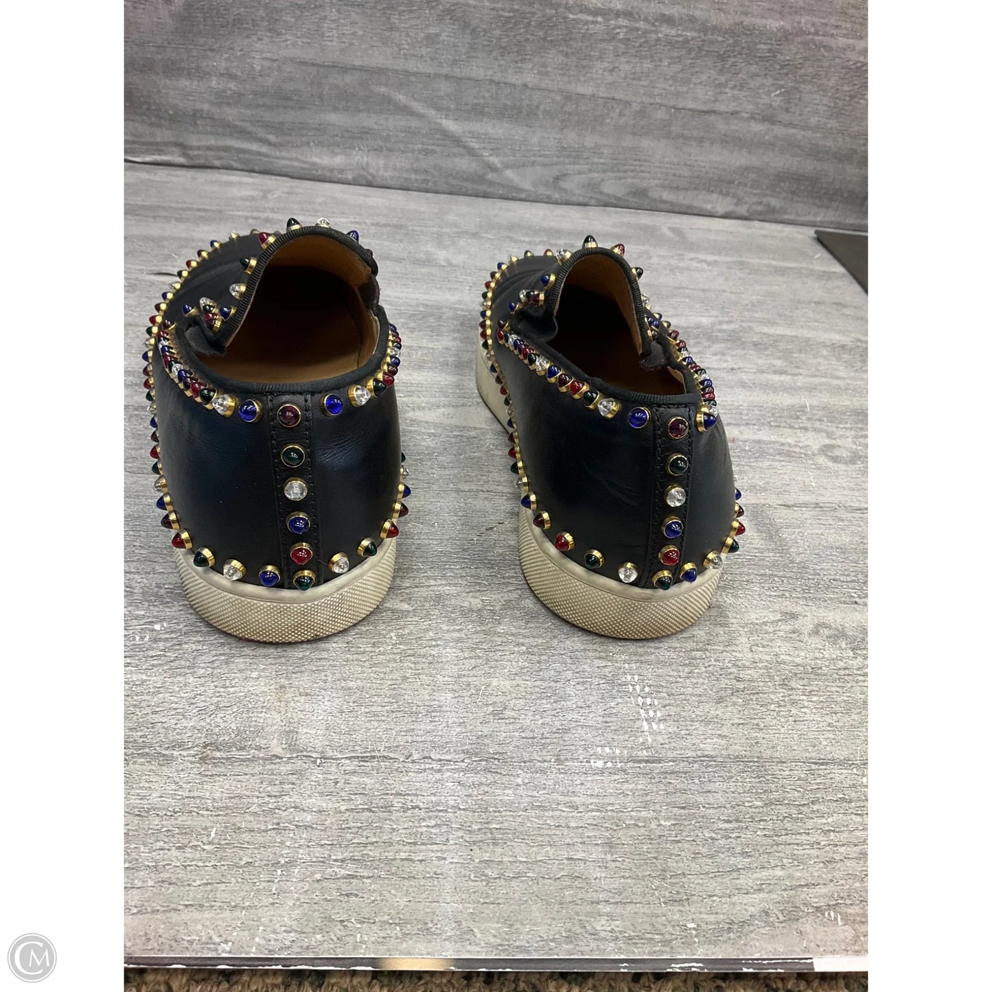 Shoes Luxury Designer By Christian Louboutin In Black, Size: 8.5