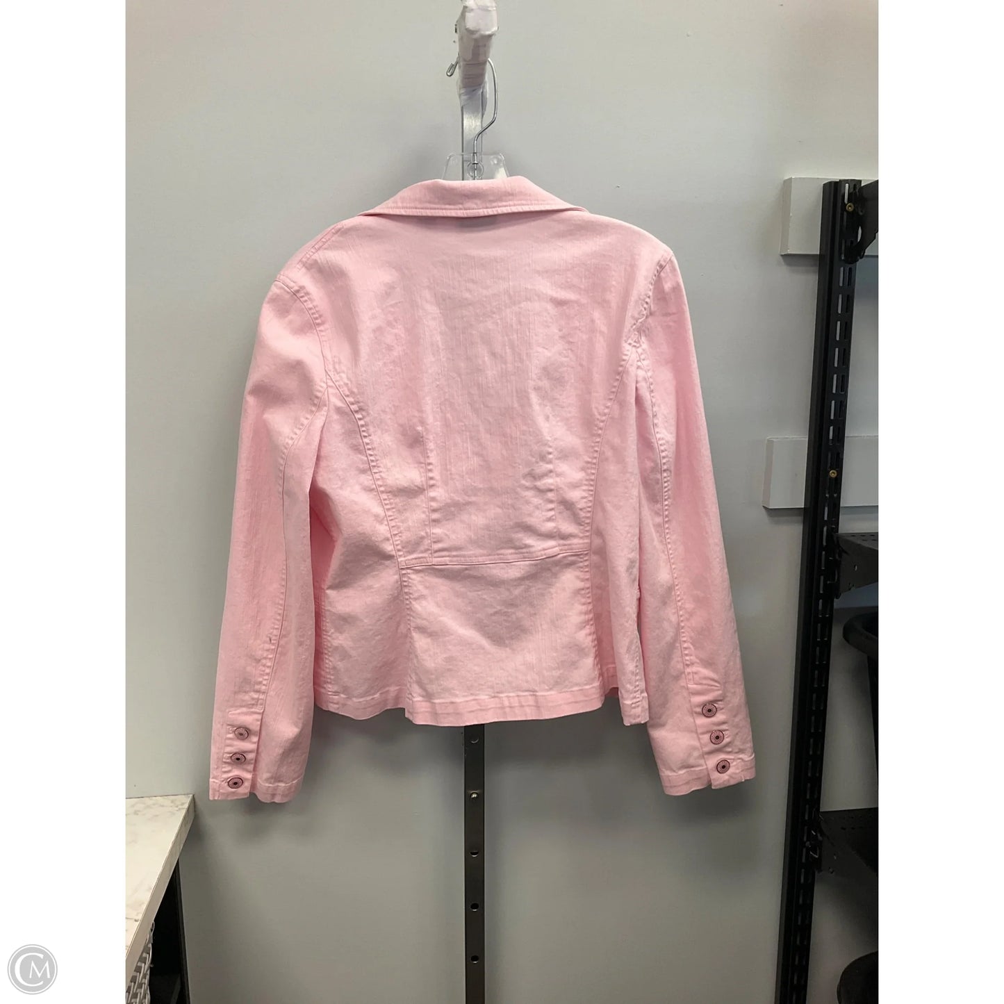 Jacket Denim By Valerie Stevens In Pink Denim, Size: Lp