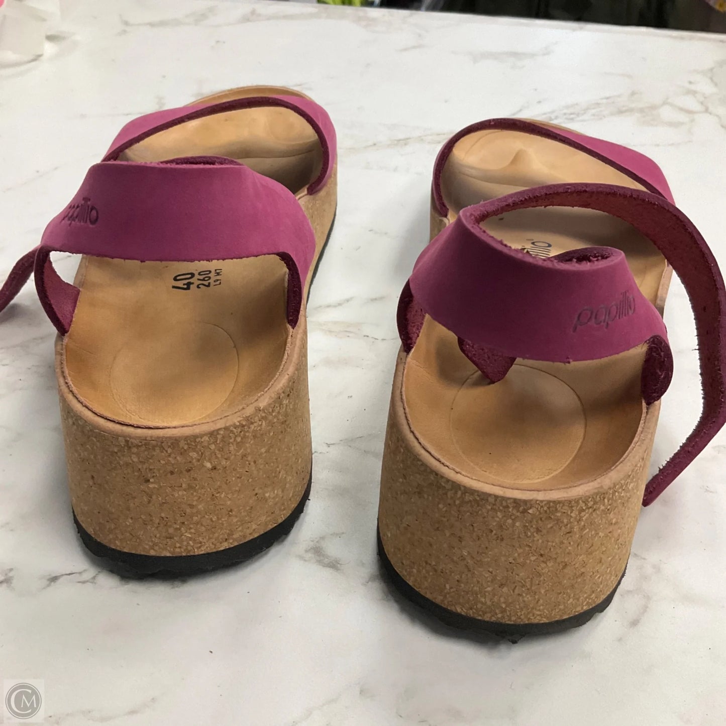 Sandals Flats By Birkenstock In Pink, Size: 9.5