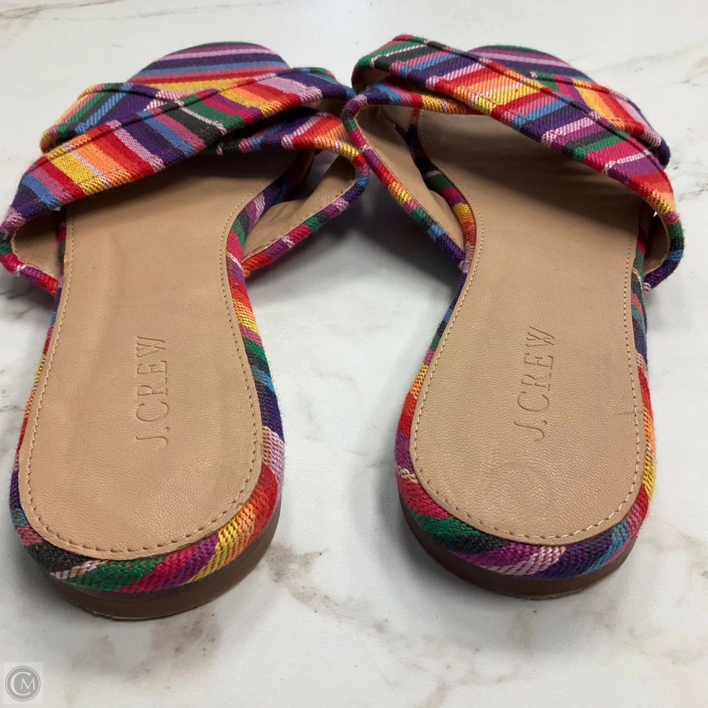 Sandals Flats By J. Crew In Multi-colored, Size: 9