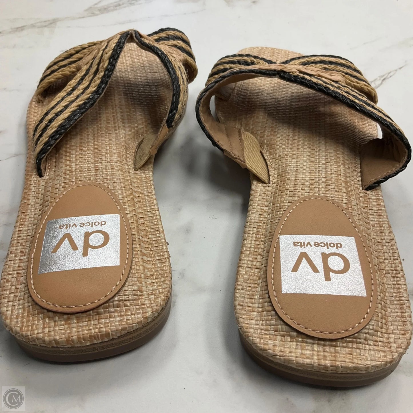 Sandals Flats By Dolce Vita In Black & Tan, Size: 9