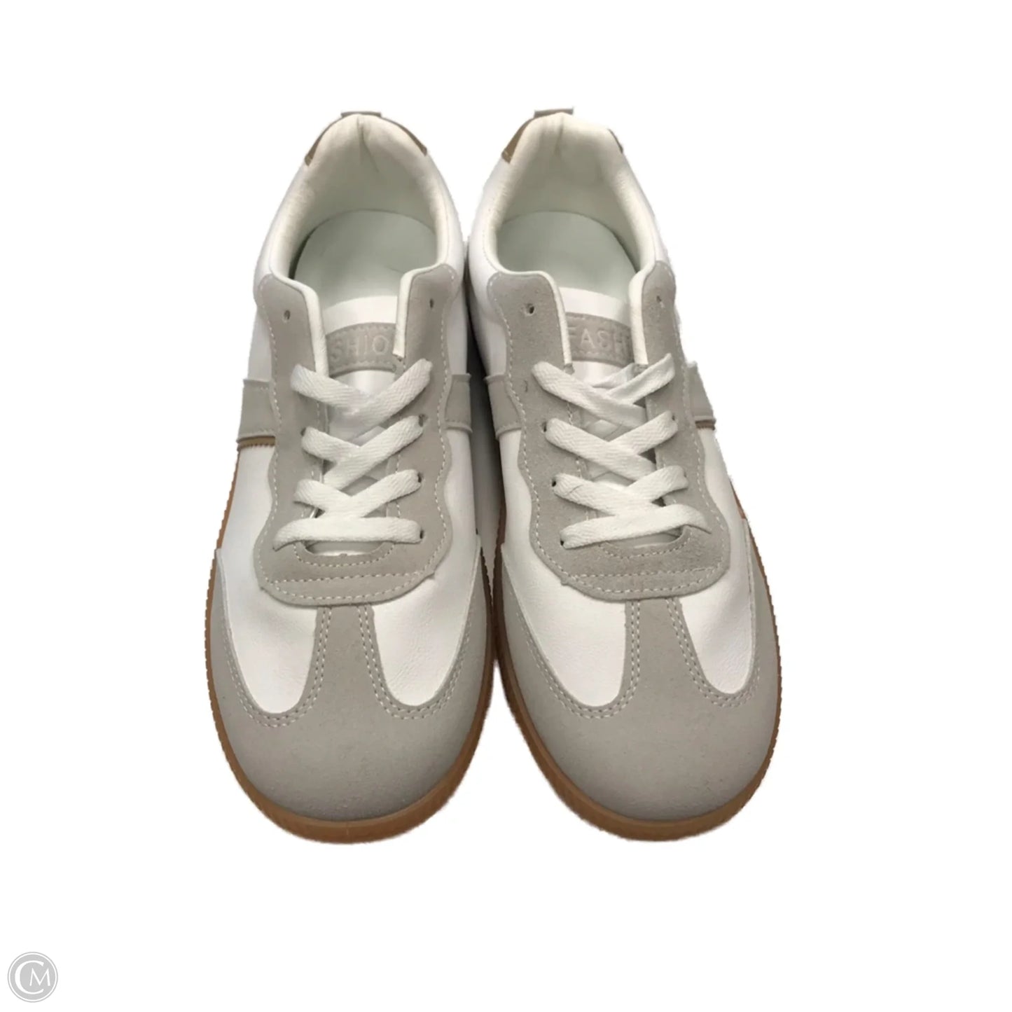 Shoes Sneakers By Fashion In Grey & White, Size: 9