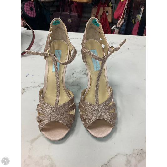 Shoes Heels Stiletto By Betsey Johnson In Gold, Size: 7.5