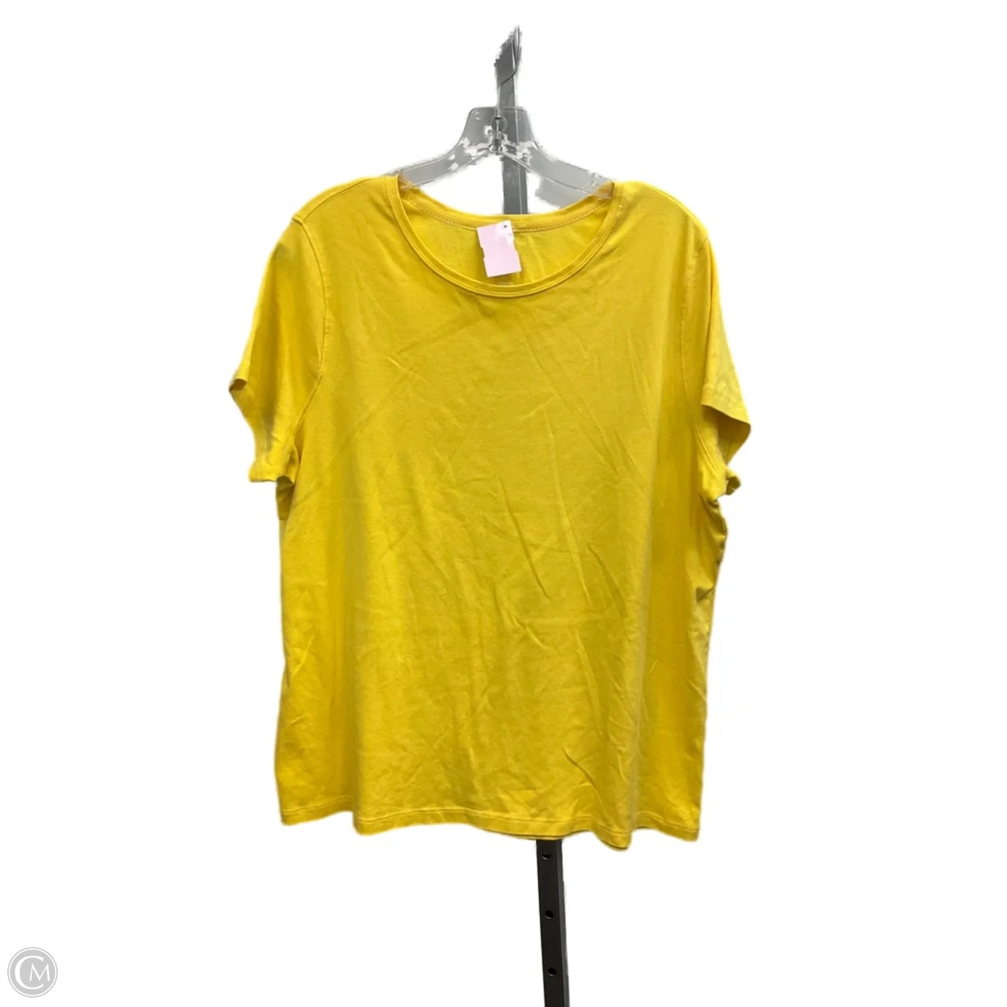 Top Short Sleeve Basic By St Johns Bay In Yellow, Size: 2x