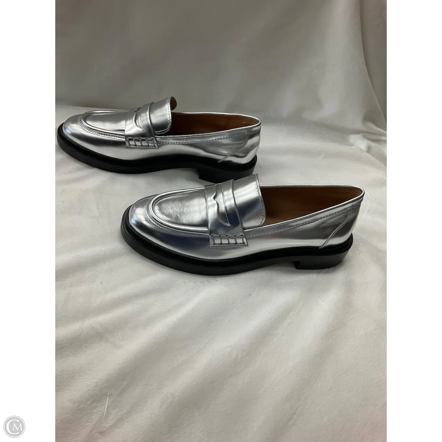 Shoes Flats By Madewell In Silver, Size: 6