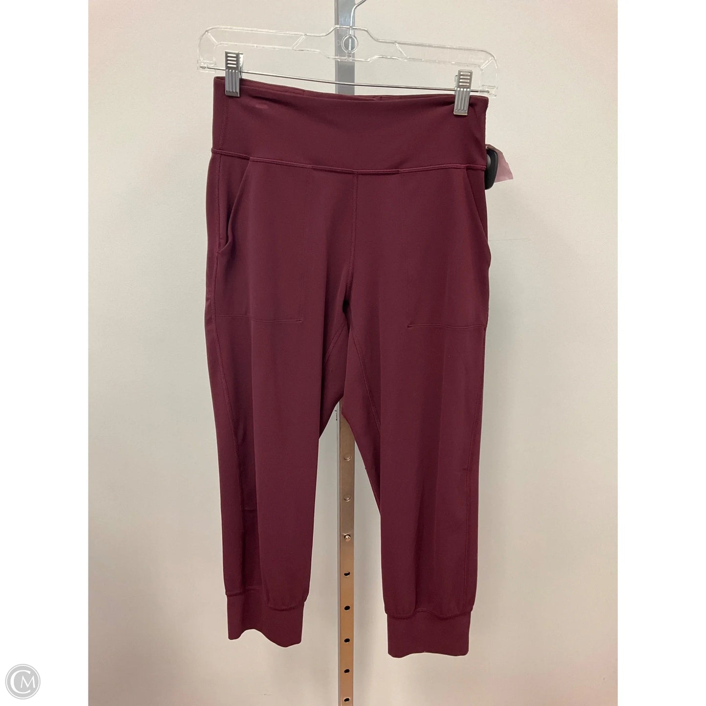 Athletic Capris By Lululemon In Maroon, Size: 6
