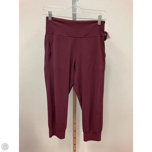Athletic Capris By Lululemon In Maroon, Size: 6