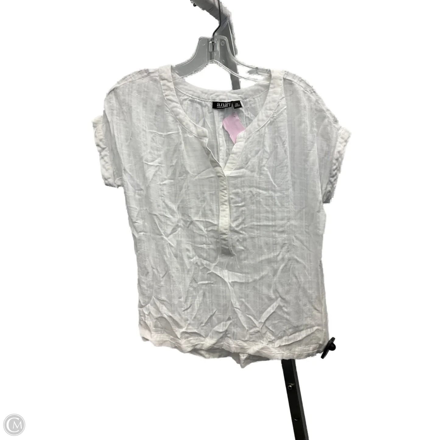 Top Short Sleeve By Ana In White, Size: Sp