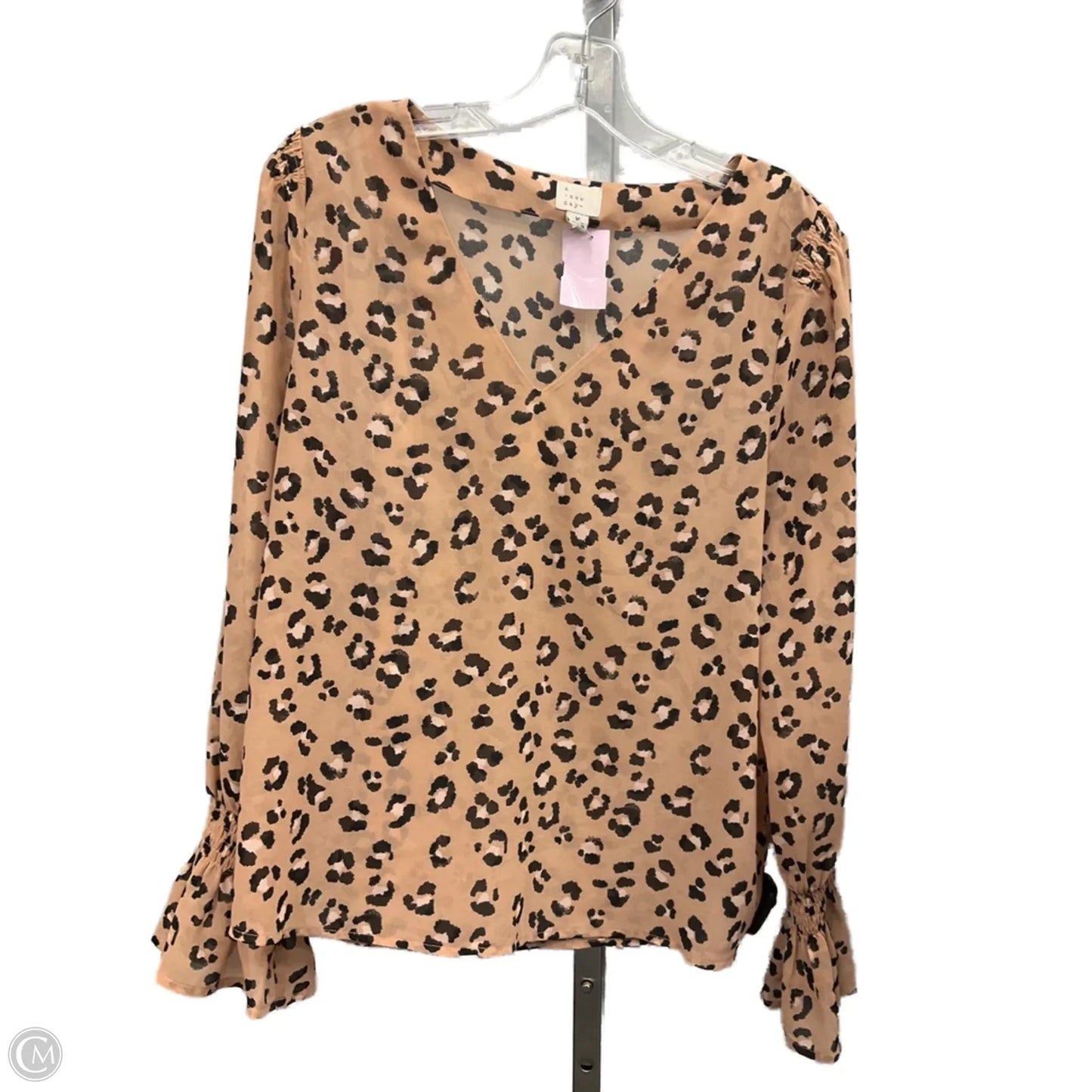 Top Long Sleeve By A New Day In Animal Print, Size: M