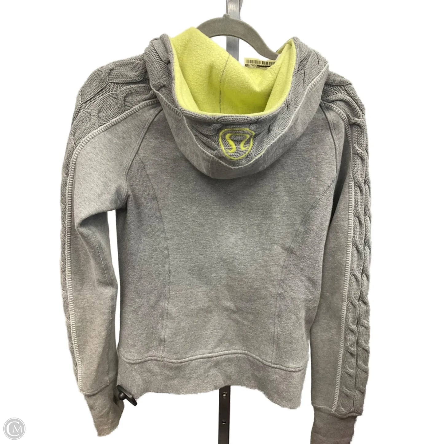 Athletic Sweatshirt Hoodie By Lululemon In Grey, Size: 6