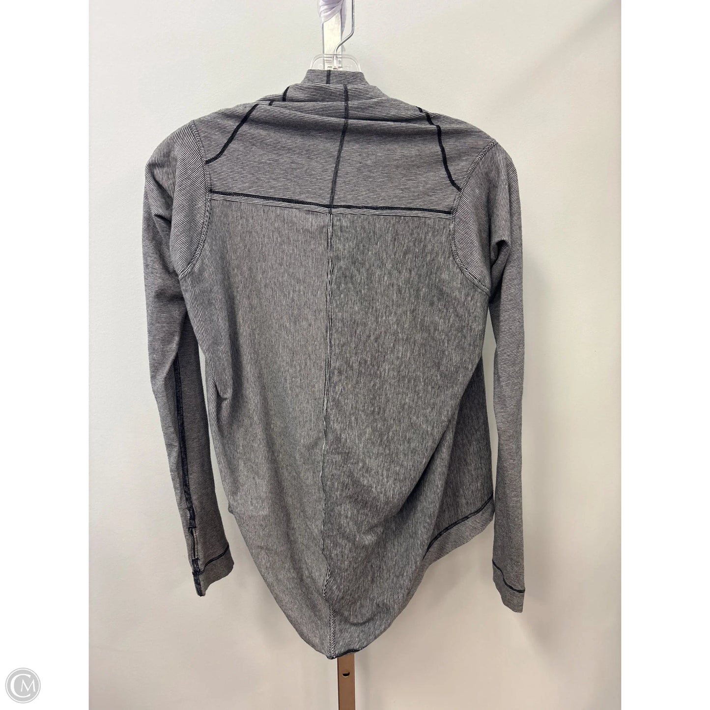 Athletic Top Long Sleeve Crewneck By Lululemon In Striped Pattern, Size: S