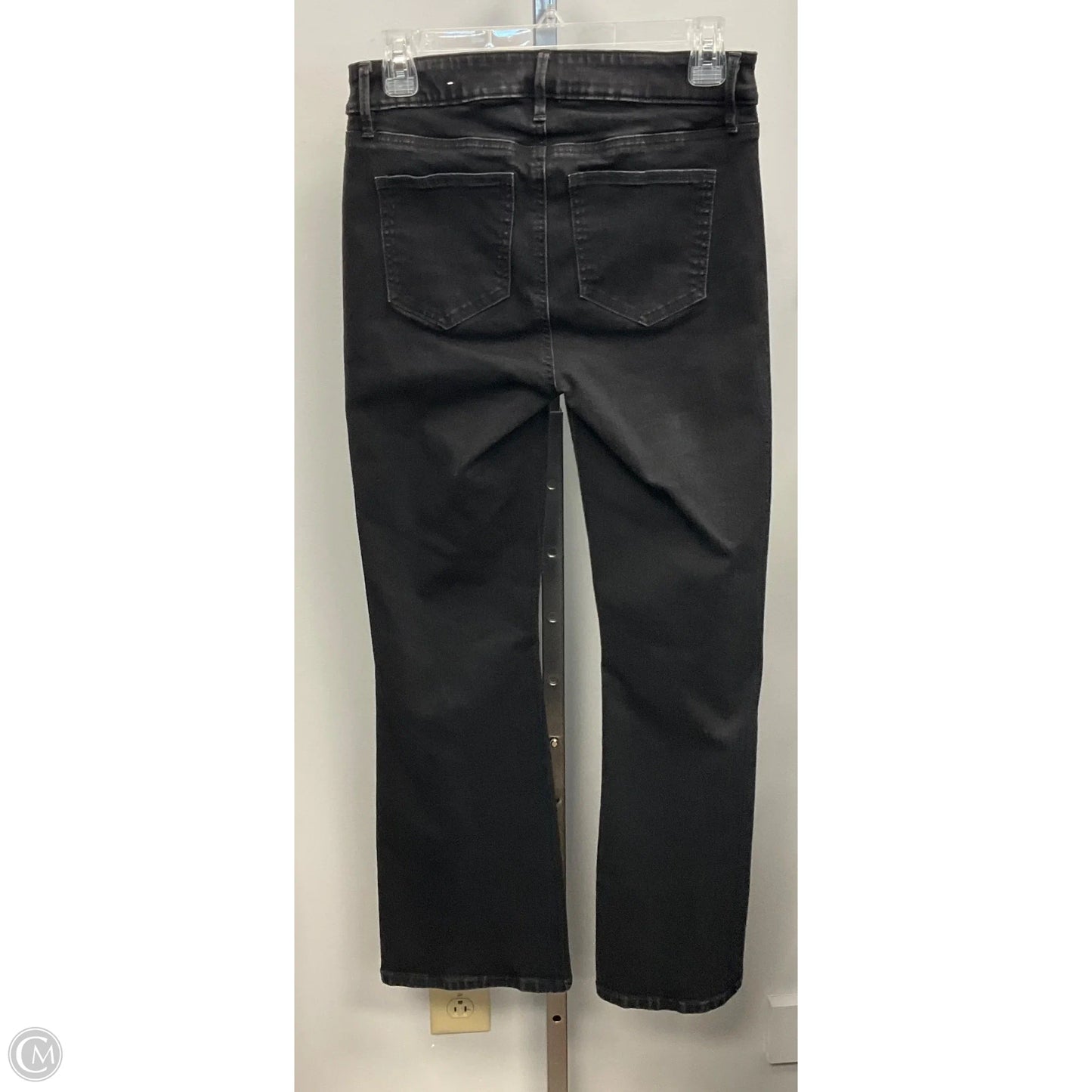 Jeans Flared By Ann Taylor In Black Denim, Size: 0