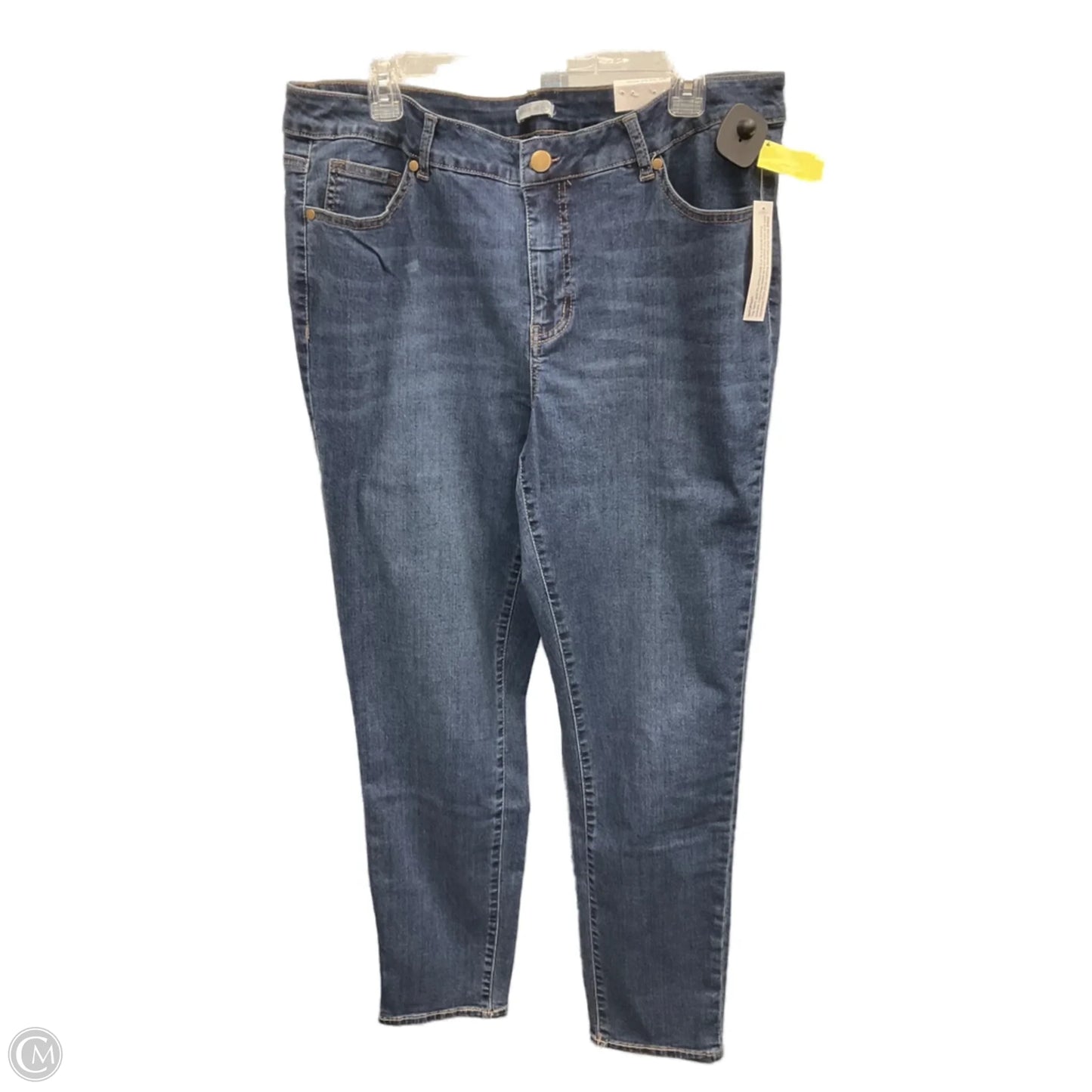 Jeans Skinny By Westport In Blue Denim, Size: 16