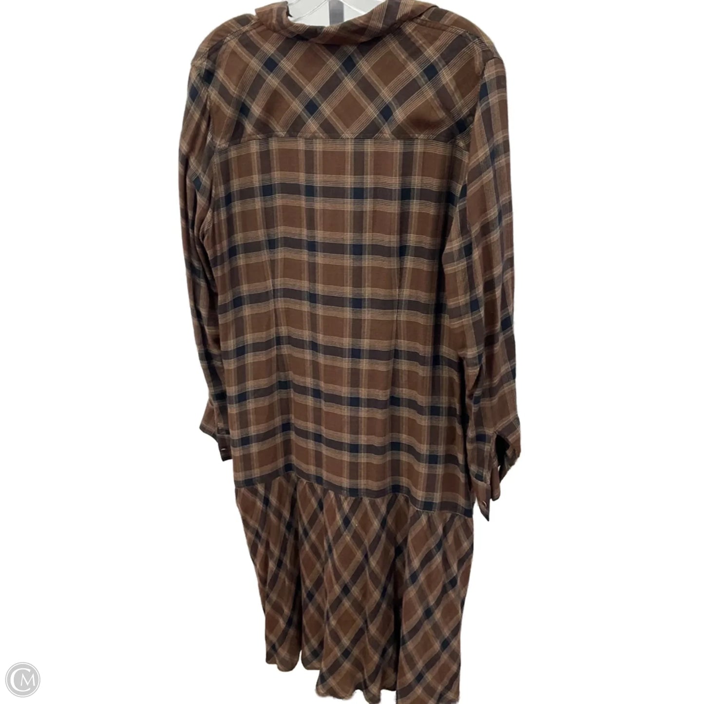 Dress Casual Midi By Soft Surroundings In Plaid Pattern, Size: L
