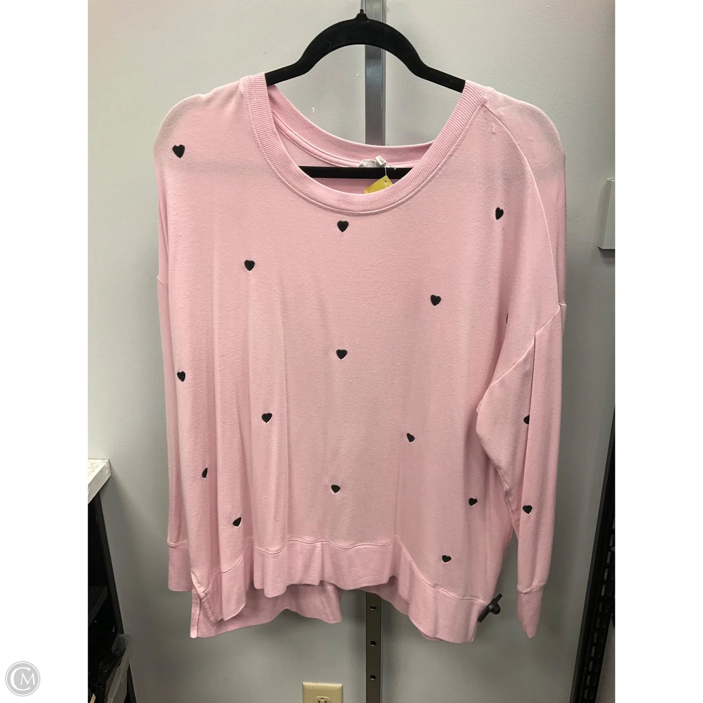 Top Long Sleeve By Workshop In Pink, Size: 1x