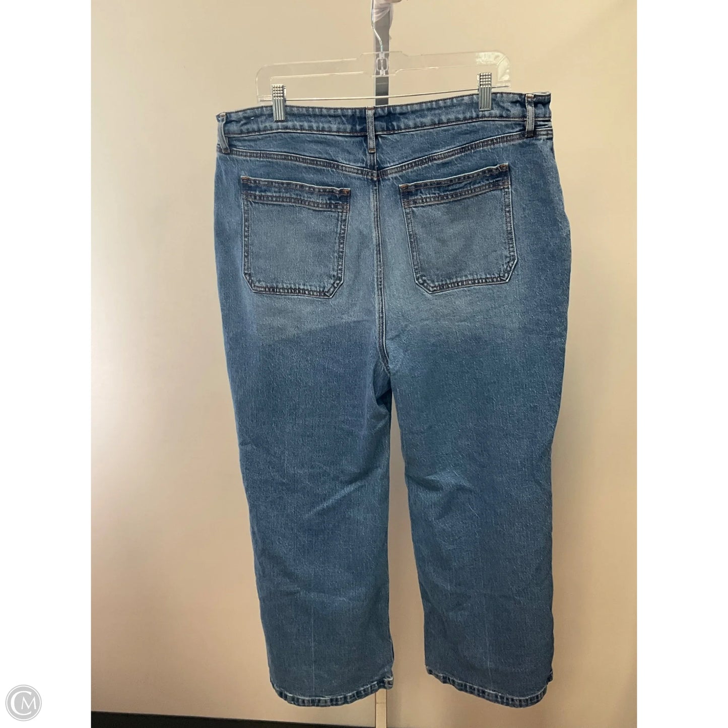 Jeans Wide Leg By Loft In Blue Denim, Size: 16