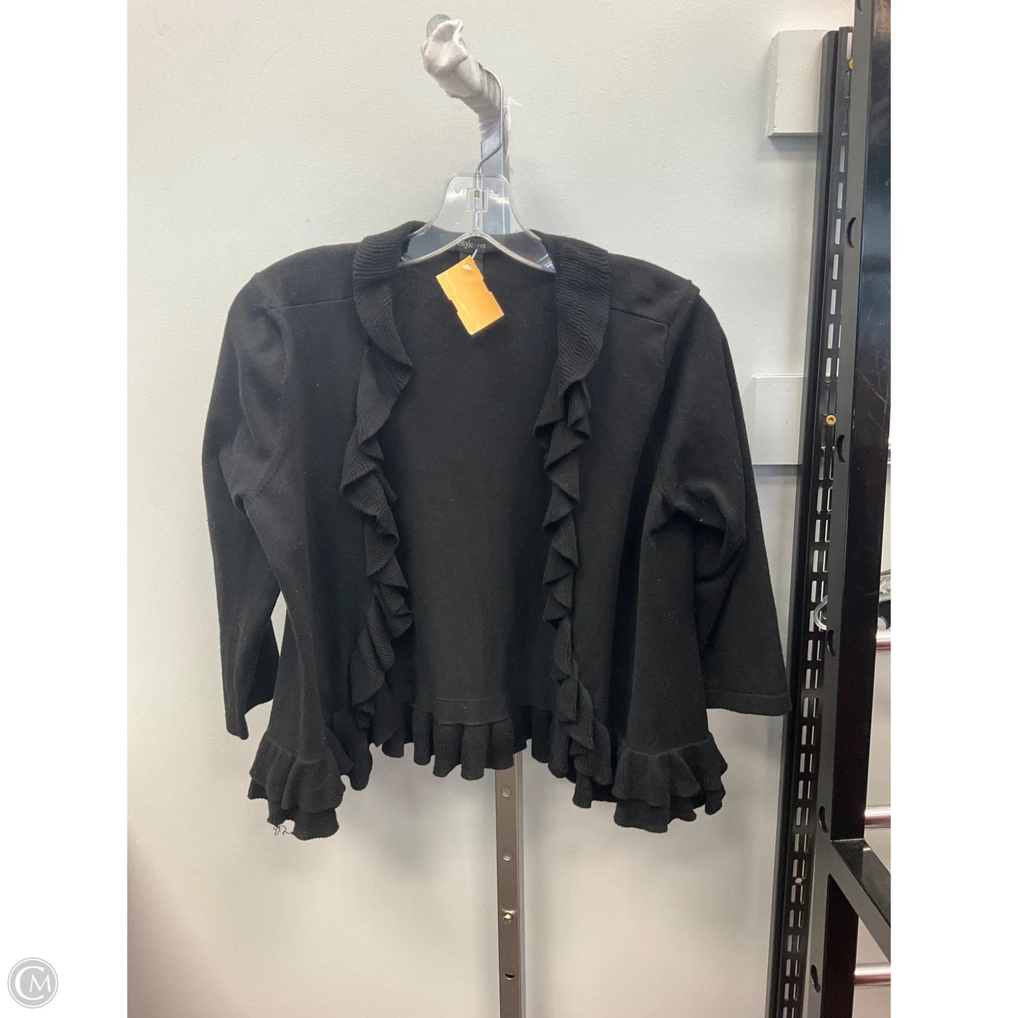 Sweater Cardigan By Style And Company In Black, Size: Mp