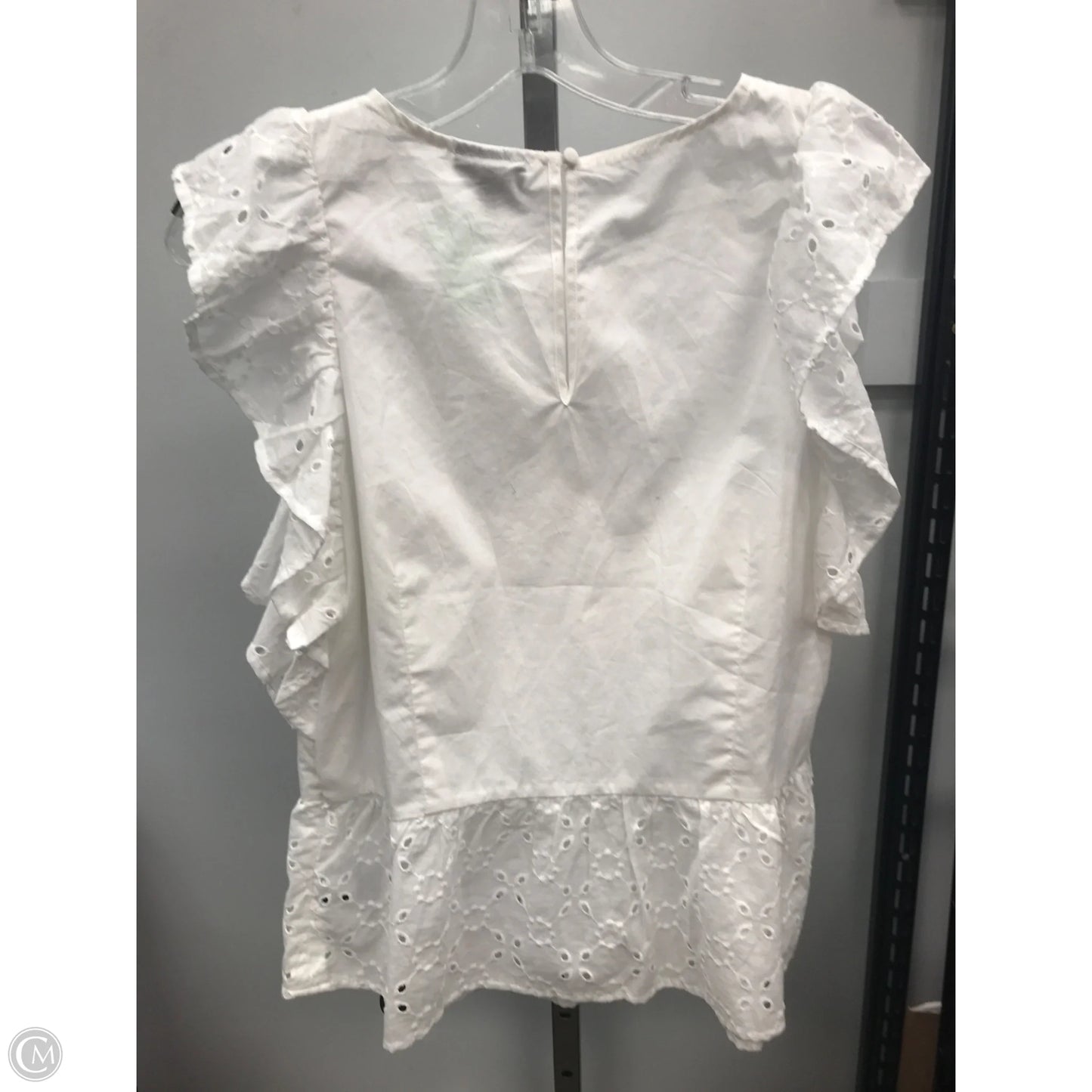Top Sleeveless By Who What Wear In White, Size: L