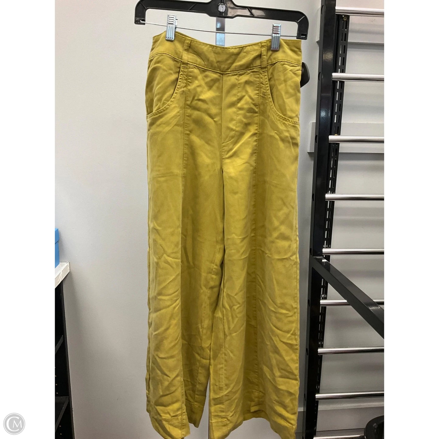 Pants Wide Leg By C And C In Chartreuse, Size: S