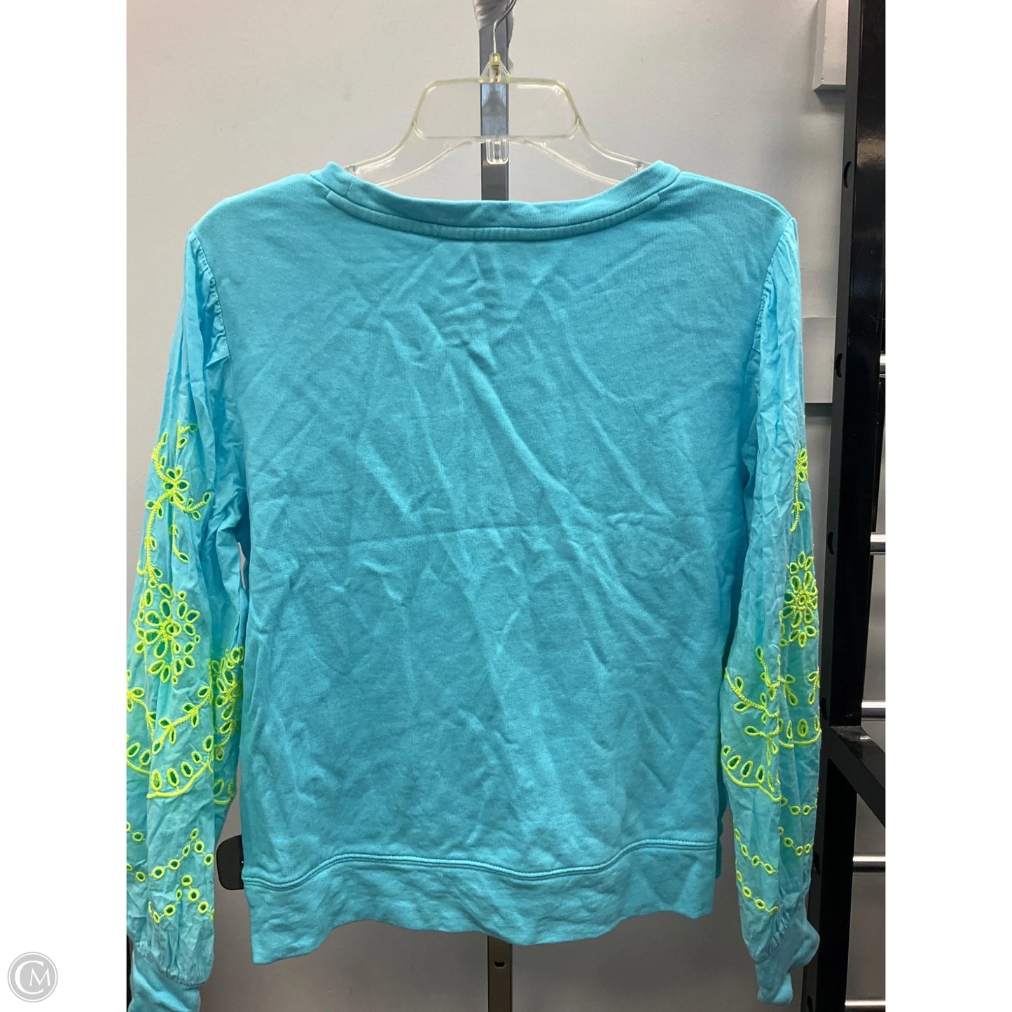 Top Long Sleeve Designer By Lilly Pulitzer In Blue, Size: S