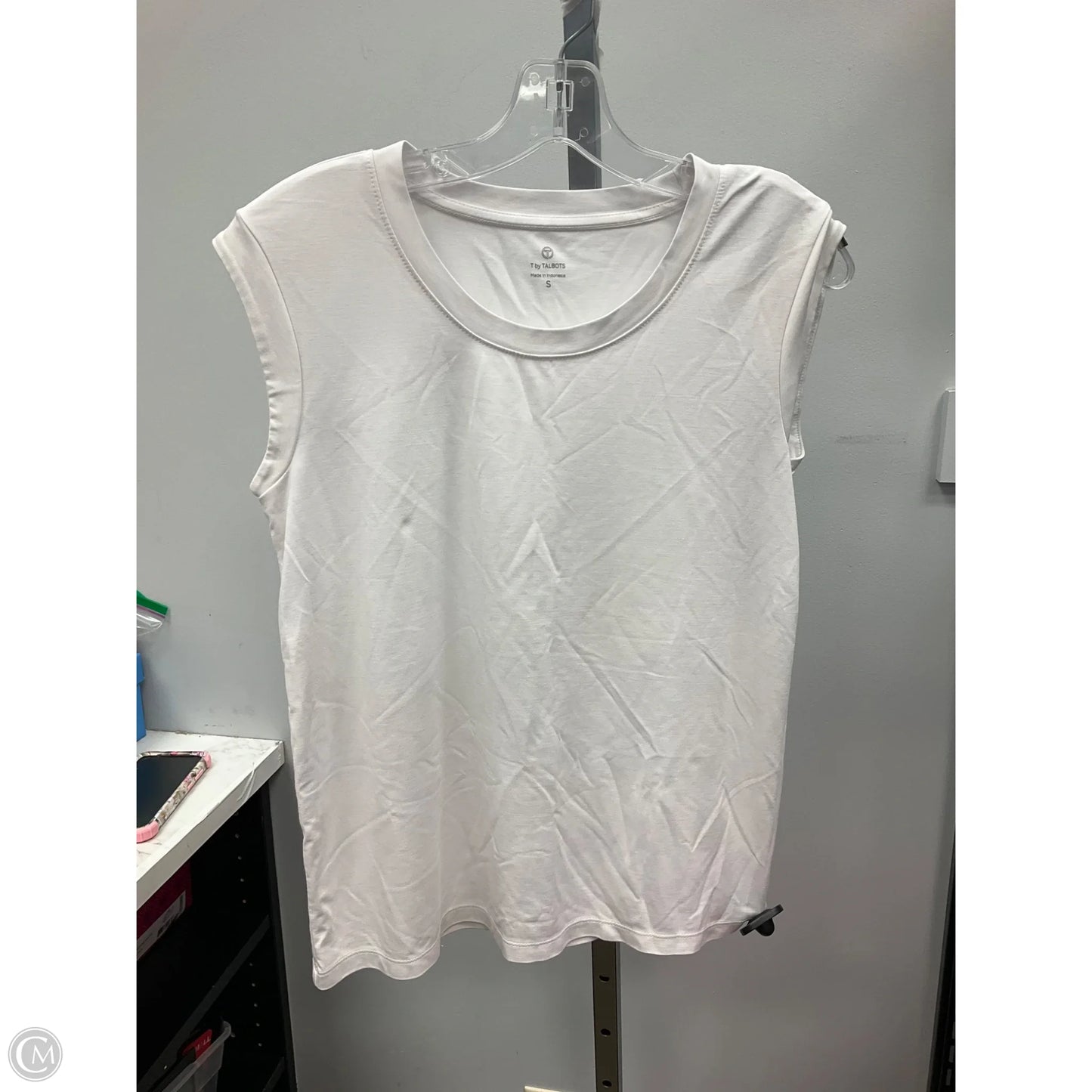 Top Sleeveless By Talbots In White, Size: S