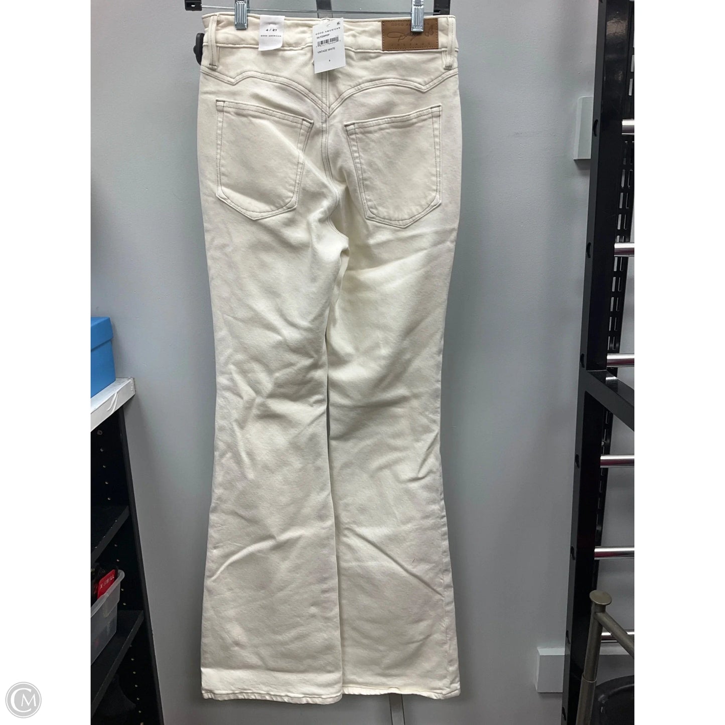 Jeans Flared By Good American In Cream, Size: 4