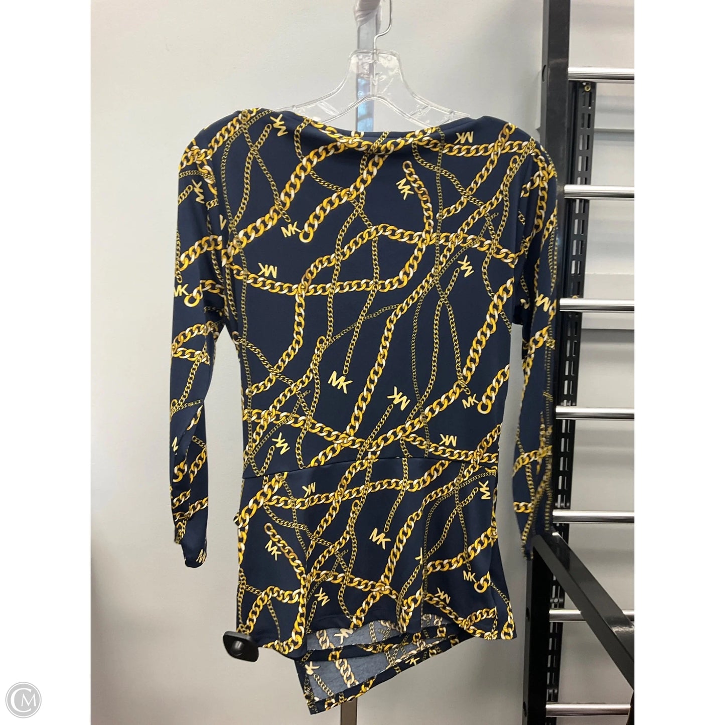Top Long Sleeve By Michael By Michael Kors In Blue, Size: S